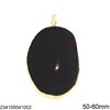 Agate Pendant with Gold Outline 40-60mm