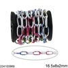 Aluminium Oval Link Chain 16.5x8x2mm, Multicolor