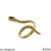 Stainless Steel Ring Snake with Stone 41mm