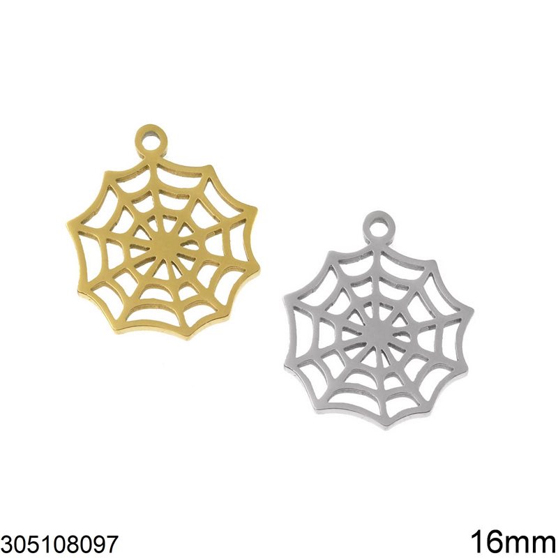 Μενταγιόν Ατσάλινο Ιστός Αράχνης 16mm