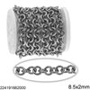Stainless Steel Round Link Chain 8.5x2mm