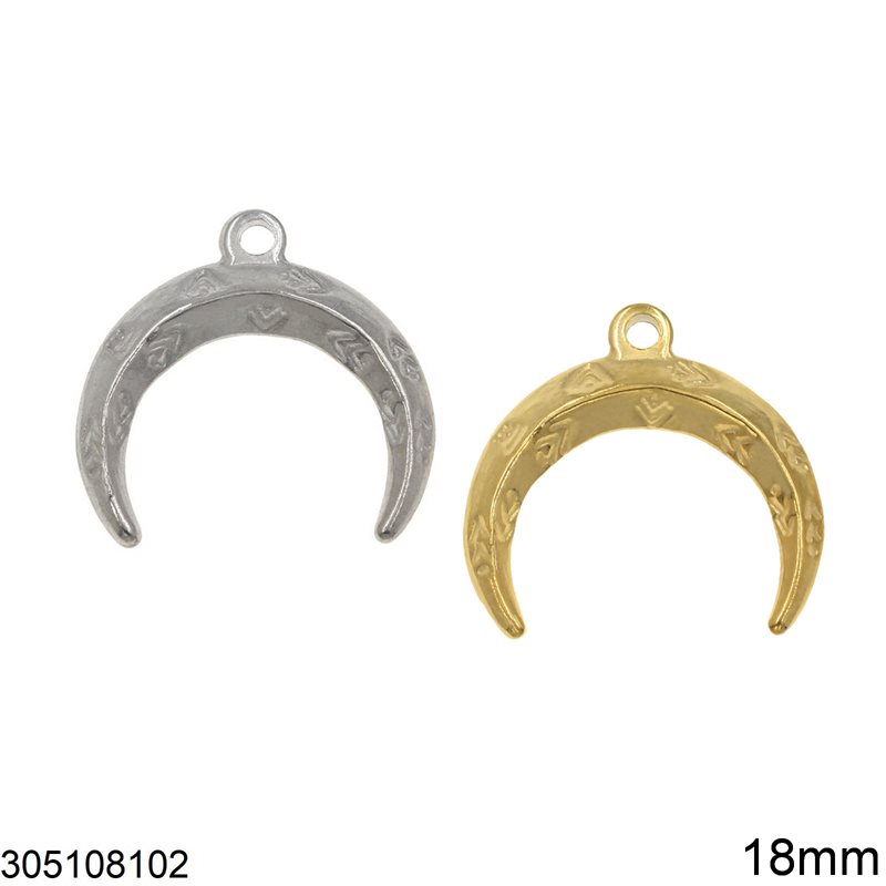 Stainless Steel Pendant Horn 18mm