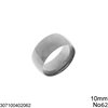 Stainless Steel Bold Ring 10mm