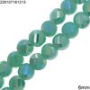 Glass Bead Faceted Disk 6mm