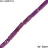 Jasper Square Tube Beads 4x13mm