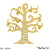 Casting Lucky Charm Tree of Life with Wishes 61x54mm