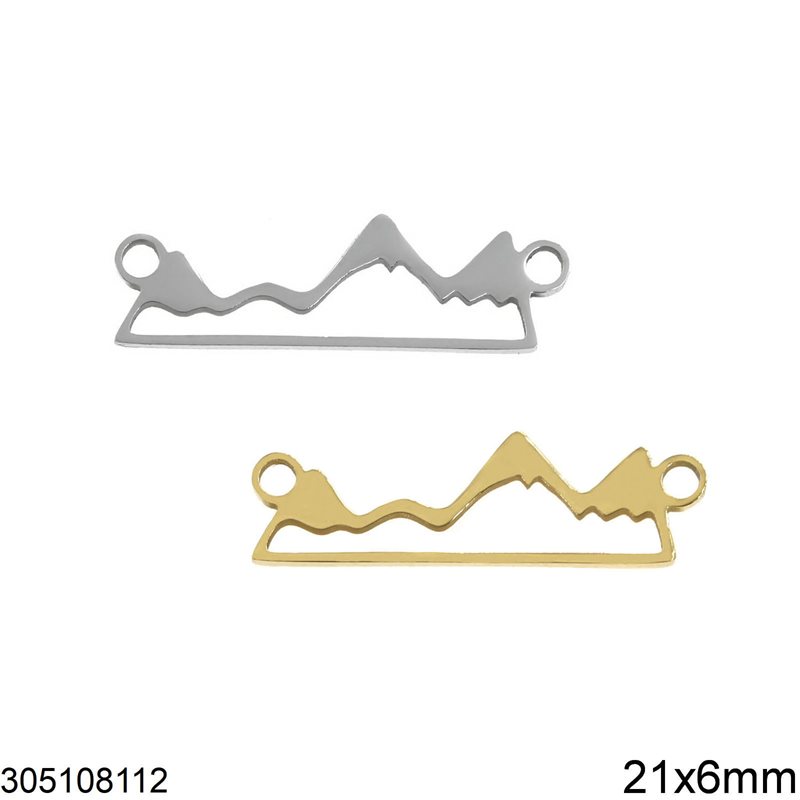 Διάστημα Ατσάλινο Περίγραμμα Βουνού 21x6mm