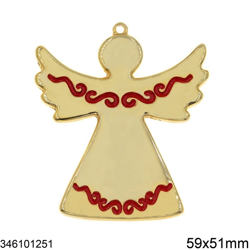 New Years Lucky Charm Angel with Enamel 59x51mm