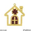 New Years Lucky Charm Church with Enamel 47x42mm