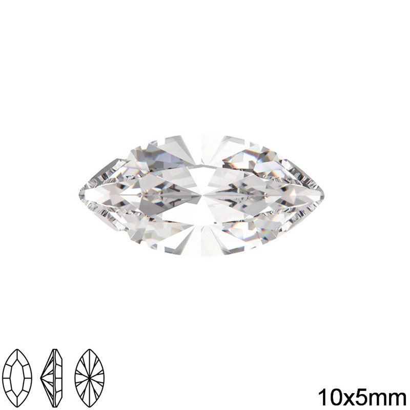 Στρας Νύχι 10x5mm MAXIMA Crystal, Preciosa