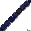 Lapis Cube Rounded Beads 5mm