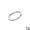 Stainless Steel Ring with Stones 2mm