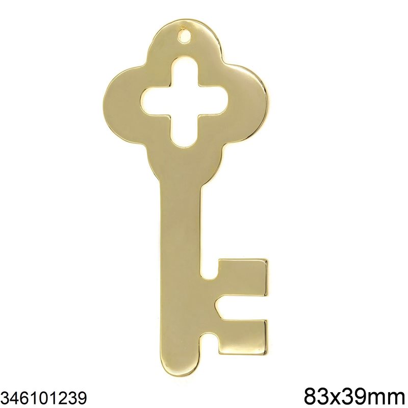 Γούρι Διακοσμητικό Χυτό Κρεμαστό Κλειδί-Σταυρός 83x39mm