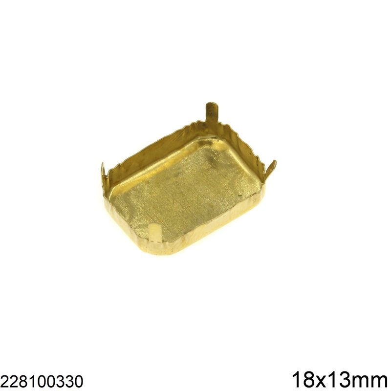 Brass Octagon Cup Closed Bottom 18x13mm