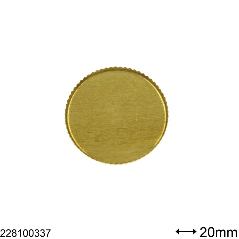 Brass Round Flat Cup 20mm