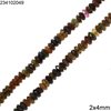 Tourmaline (Yellow) Faceted Rondelle Beads 2x4mm