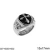 Stainless Steel Male Ring with Design 