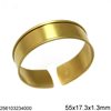 Brass Flat Bangle Bracelet Open 17.3mm