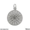 Silver 925 Pendant Macedonian Vergina Sun 18mm 