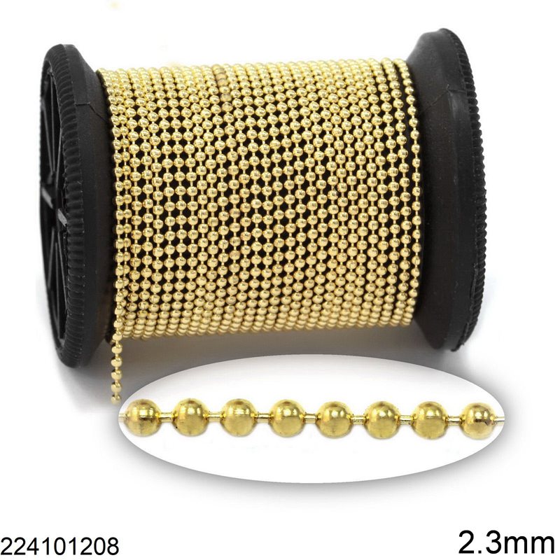 Brass Ball Chain 2.3mm