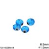 Murano Evil Eye Bead 6.5mm with Hole 1.5mm