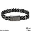 Stainless Steel Male Bismarck Bracelet with Magnetic Clasp 11-12mm