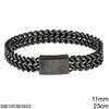 Stainless Steel Male Bismarck Bracelet with Magnetic Clasp 11-12mm