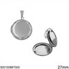 Stainless Steel Round Loustre Pendant Openable 27mm