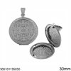 Stainless Steel Round Opening Pendant 30mm