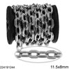 Stainless Steel Double Octagon Link Chain Flat Wire 11.5x8mm