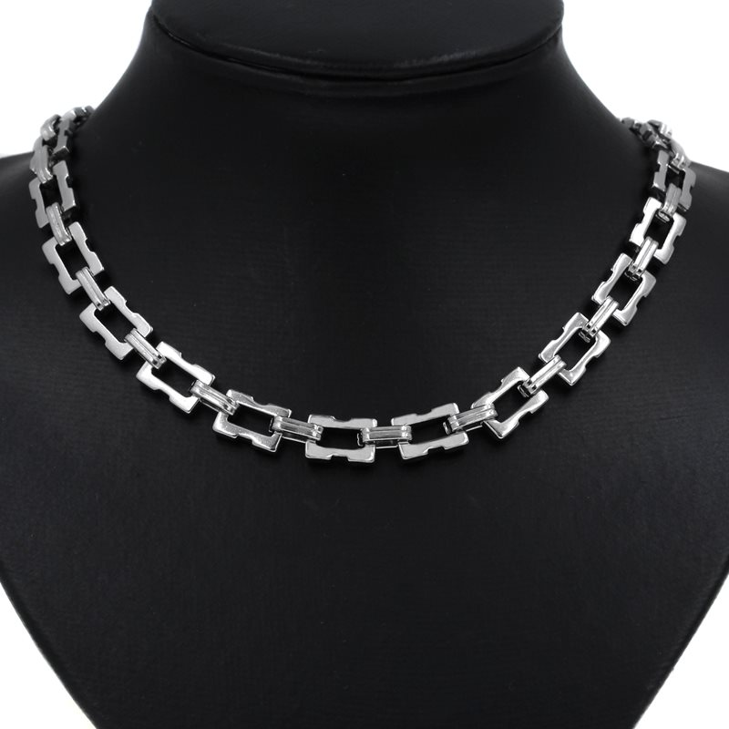 Stainless Steel Link Chain with Rectangular Rings 13.4x9x2.3mm