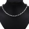 Stainless Steel Link Chain with Oval Textured Ring 10x6.5x2.8mm and Round Link 7x3mm