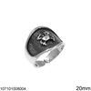 Silver Ring with Zodiac Sign 20mm
