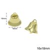 Iron Bell 16x18mm, Gold plated