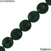 Jade Flat Faceted Round Beads 15x6mm