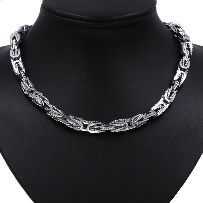 Stainless Steel "V" Byzantine Chain 8mm