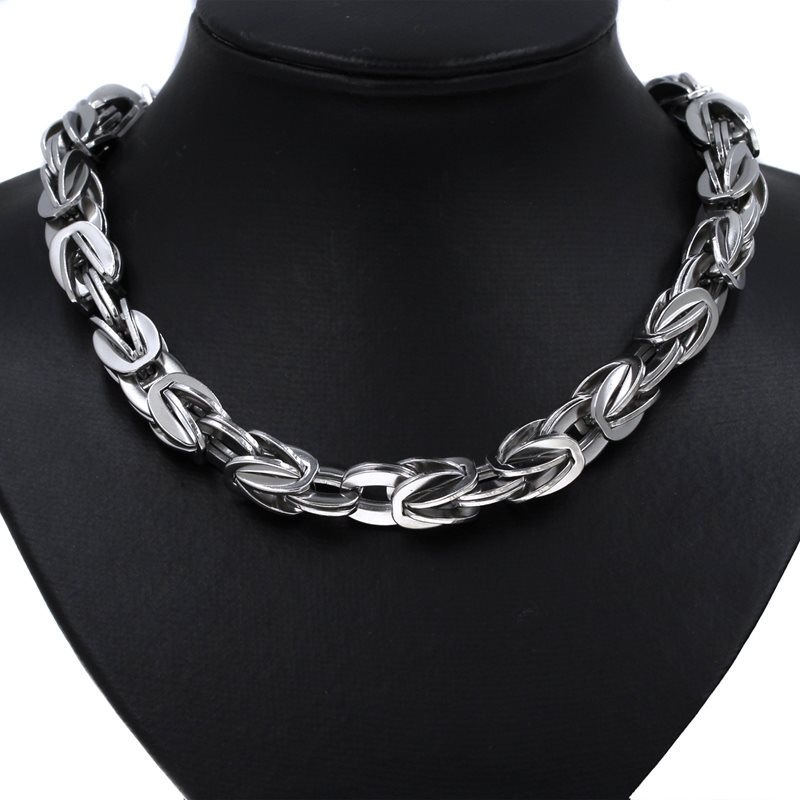 Stainless Steel Double Oval Link Chain "V Style" 12.3mm