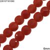 Glass Bead Faceted Disk 6mm