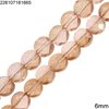 Glass Bead Faceted Disk 6mm