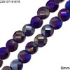 Glass Bead Faceted Disk 6mm