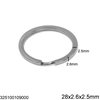 Stainless Steel Split Ring Flat Wire 28x2.6x2.5mm