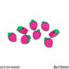 Polymer Clay Beads Strawberry 8x10mm
