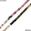 Tourmaline Faceted Rondelle Bead 2x3mm