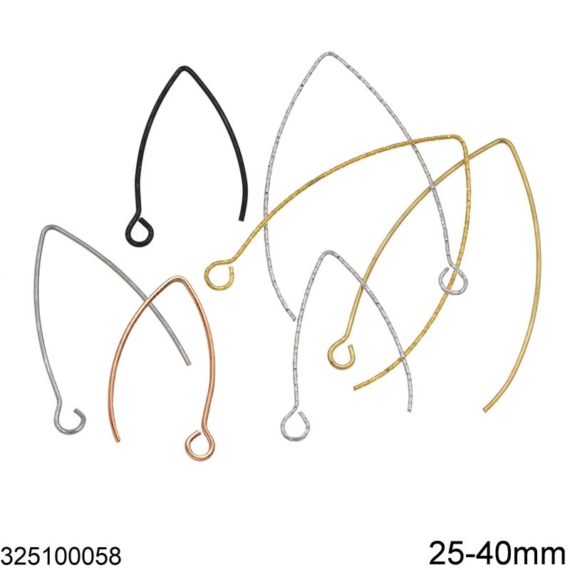 Stainless Steel Triangle Ear Wire Hook 25-40mm