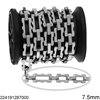 Stainless Steel 3:1 Rectangular Link Chain 7.5mm