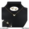 Stainless Steel Set of Shell Necklace and Earrings