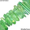 Crystal Droppers Beads 20-40x7mm