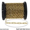 Stainless Steel Oval Link Chain Flat Wire Soldered 5.5x2.5x0.6x0.4mm