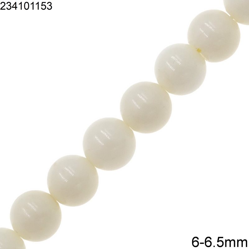 White Coral Beads 6-6.5mm