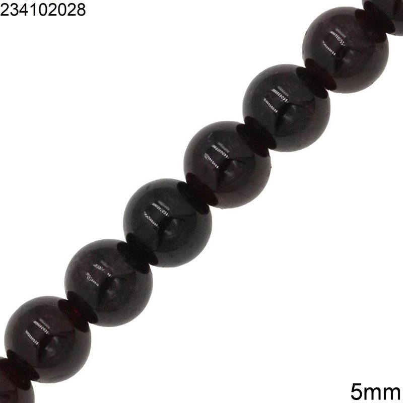 Garnet Round Beads 5mm